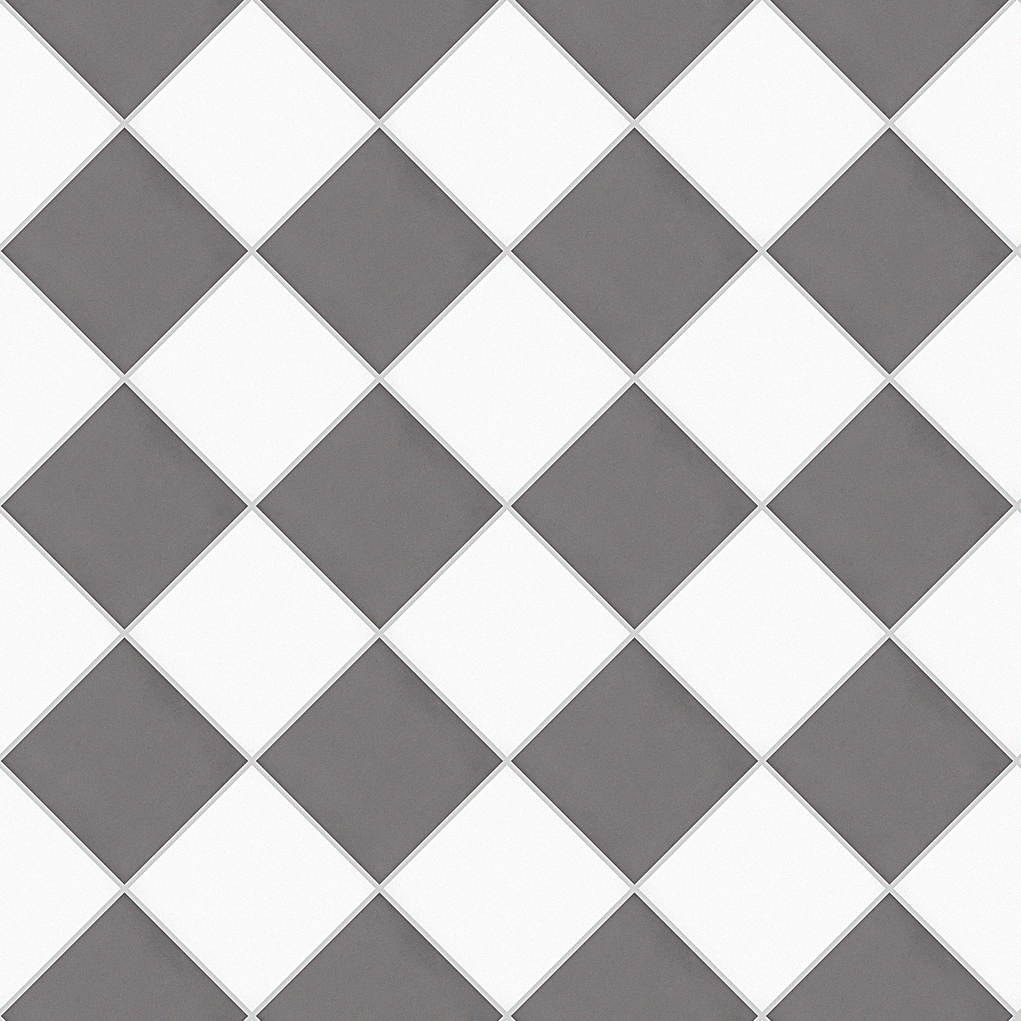 Schackrutigt Vit/Grå 20x20 CM Klinker - Trendi Kakel - KakelExpress