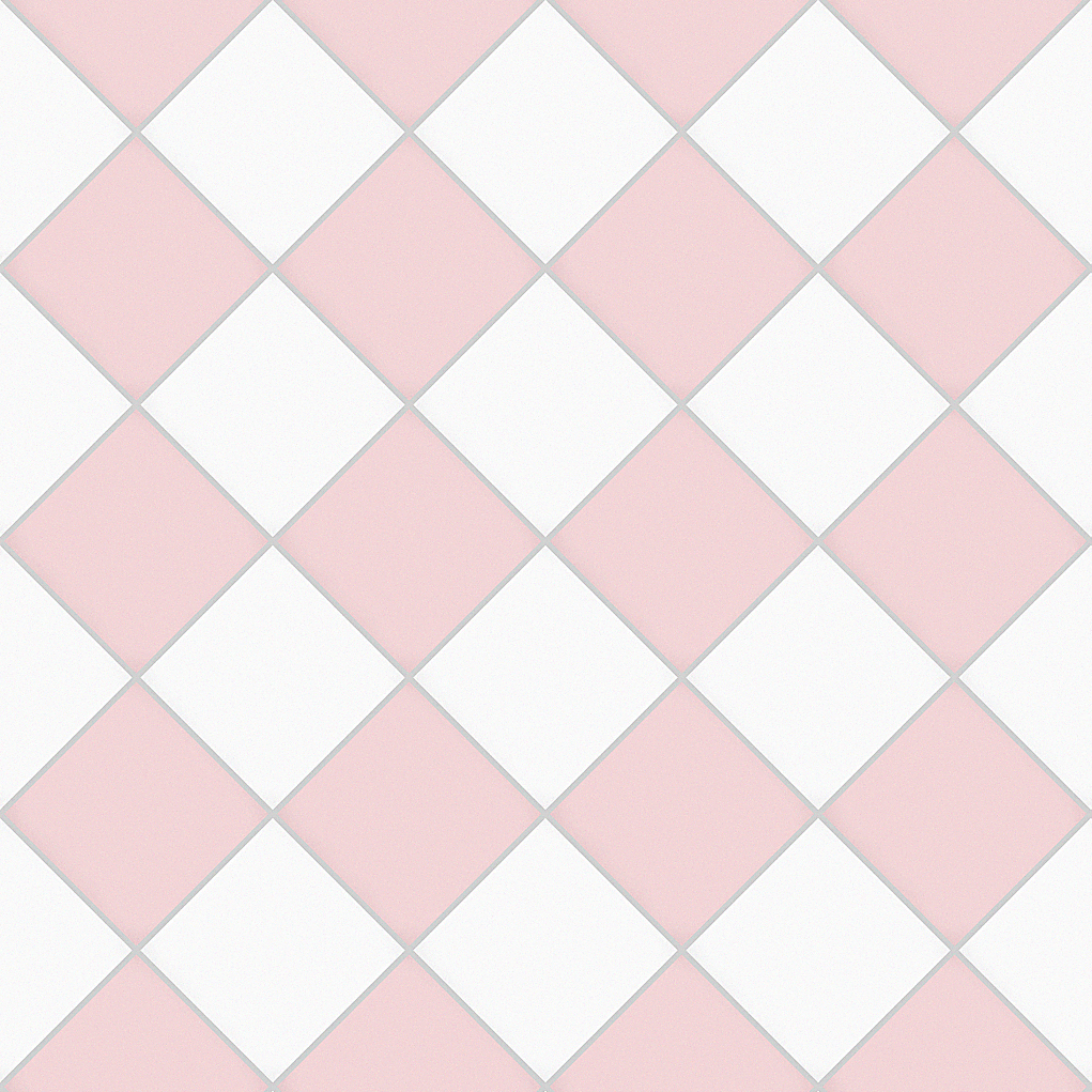 Schackrutigt Vit/Rosa 20x20 CM Klinker - Trendi Kakel - KakelExpress