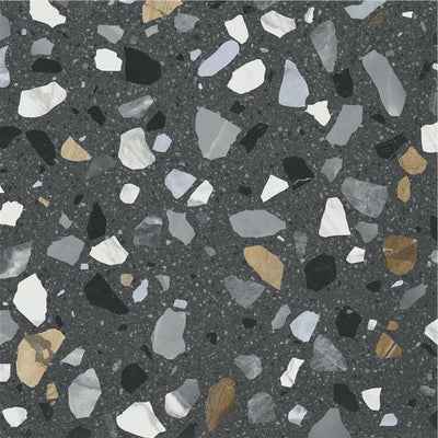 Terrazzo Stone Antracit Matt Rect. 60x60 CM Klinker