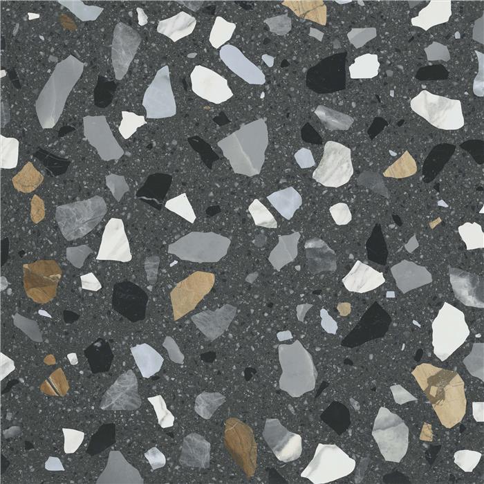 Terrazzo Stone Antracit Matt Rect. 60x60 CM Klinker