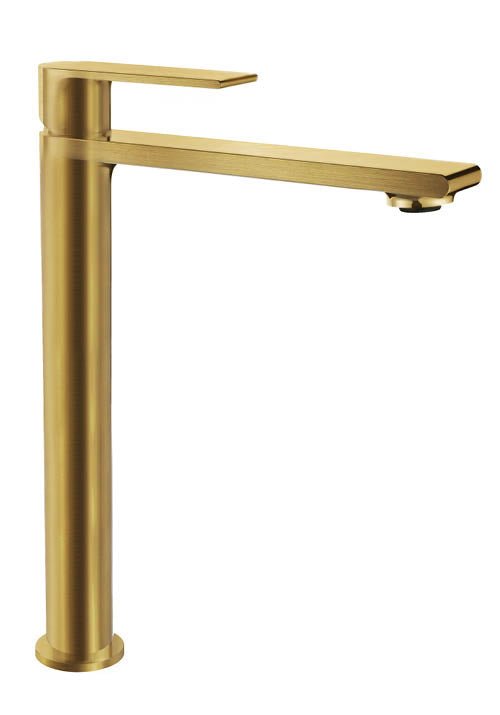 Tvättställsblandare Neo Hög Borstad Mässing Noro - Noro - KakelExpress