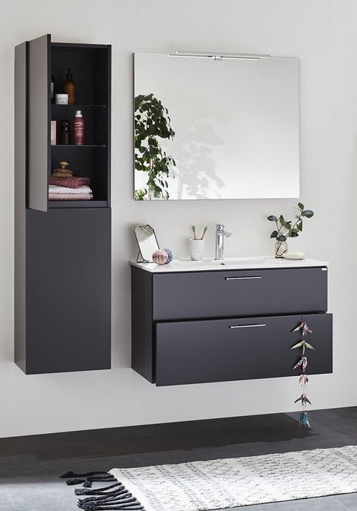 Tvättställsskåp City Antracit 900 med tvättställ Noro - Noro - KakelExpress