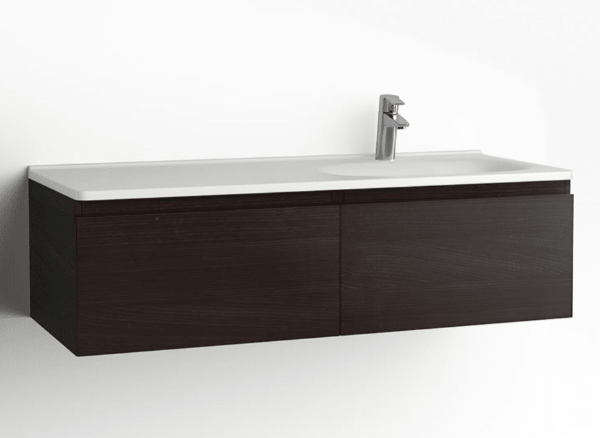 Tvättställsskåp Flow 1200 Brun ek med 2 lådor Vedum - Vedum - KakelExpress