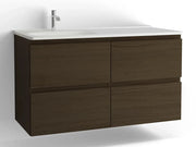 Tvättställsskåp Flow 1200 Brun ek med 4 lådor Vedum - Vedum - KakelExpress