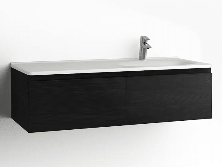 Tvättställsskåp Flow 1200 Svart Ask med 2 lådor Vedum - Vedum - KakelExpress