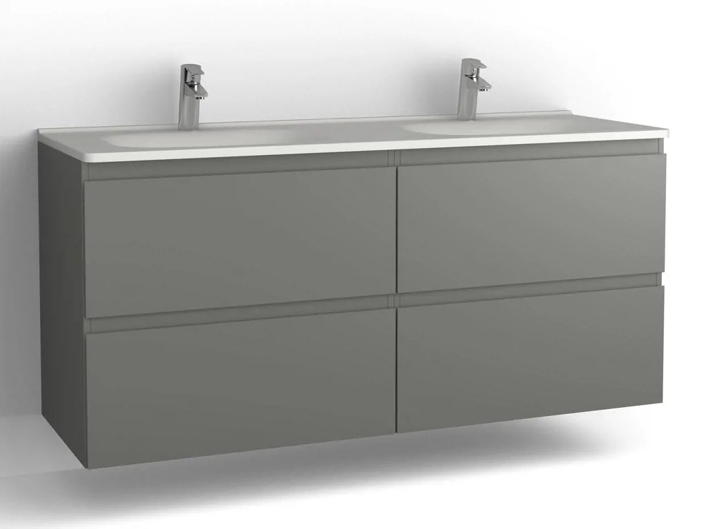 Tvättställsskåp Flow 1500 Betonggrå med 4 lådor Vedum - Vedum - KakelExpress