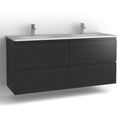 Tvättställsskåp Flow 1500 Svart ask med 4 lådor Vedum - Vedum - KakelExpress