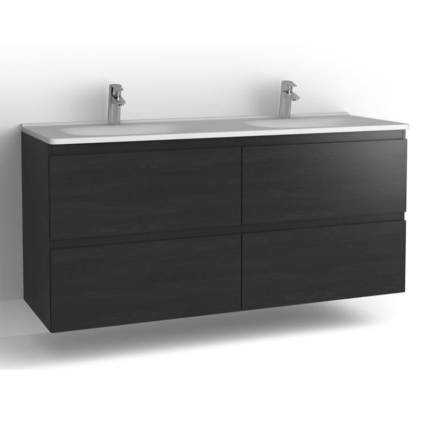 Tvättställsskåp Flow 1500 Svart ask med 4 lådor Vedum - Vedum - KakelExpress