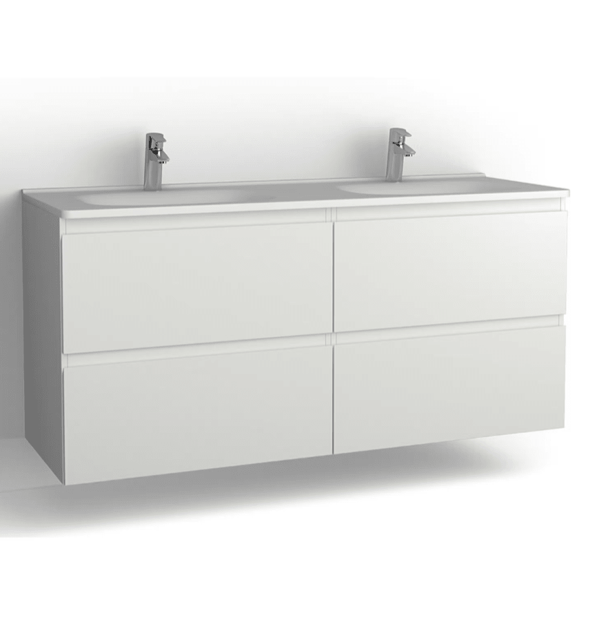 Tvättställsskåp Flow 1500 Vit med 4 lådor Vedum - Vedum - KakelExpress