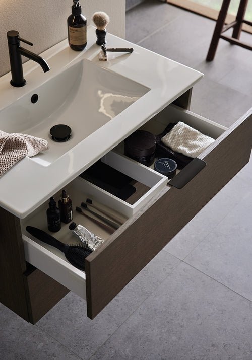 Tvättställsskåp GO 2 Lådor Mörk Ek 600 Hafa - Hafa - KakelExpress