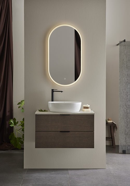 Tvättställsskåp GO 2 Lådor Mörk Ek 800 Hafa - Hafa - KakelExpress