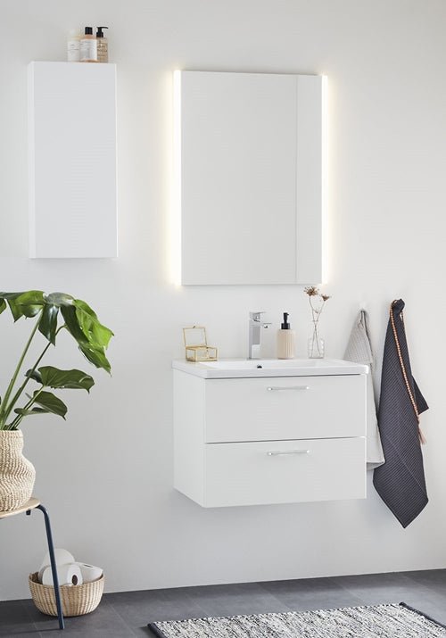 Tvättställsskåp Neo Vit Matt med tvättställ 600 Noro - Noro - KakelExpress