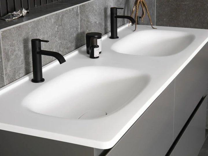 Tvättställsskåp Flow 1500 Betonggrå med 4 lådor Vedum