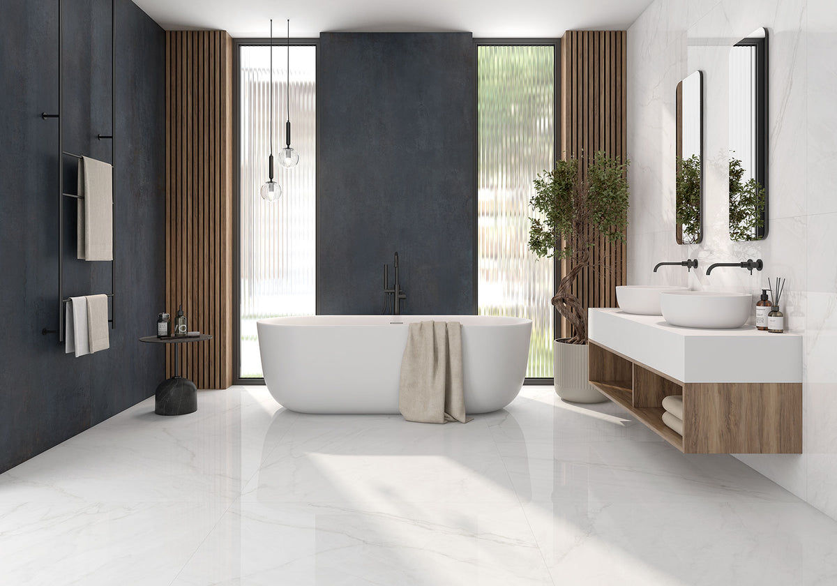 Verona White Matt Rect. 60x60 CM Klinker