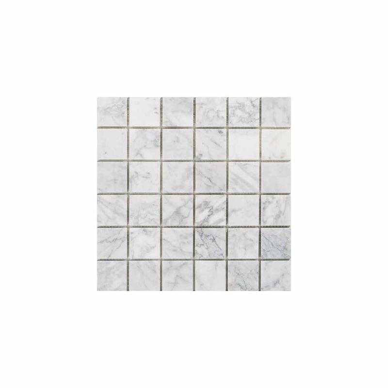Naturstensmosaik White Marble Vit 45x45 MM