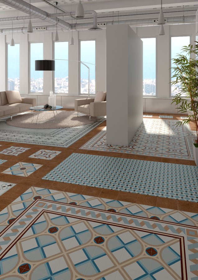 Beltri Celeste 20x20 CM Marockanskt mönster - Vives - KakelExpress