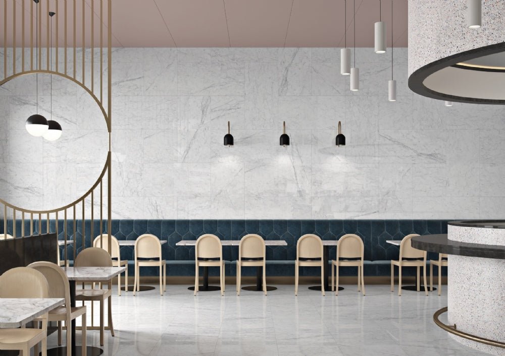 Carrara Marmor Blank 30x60 CM Klinker - Lhådös Kakel - KakelExpress