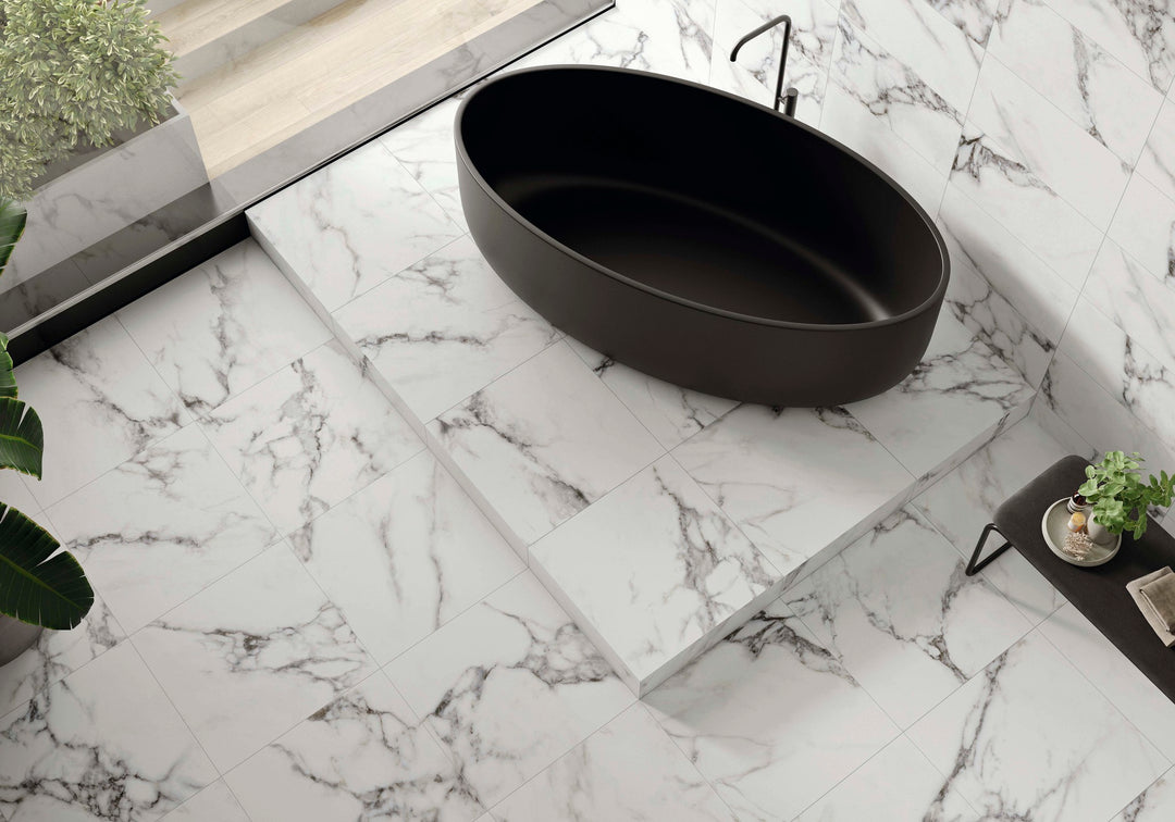 Marble White Matt Rect. 60x60 CM Klinker