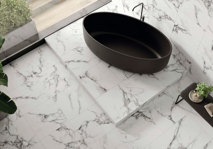 Marble White Matt Rect. 60x60 CM Klinker