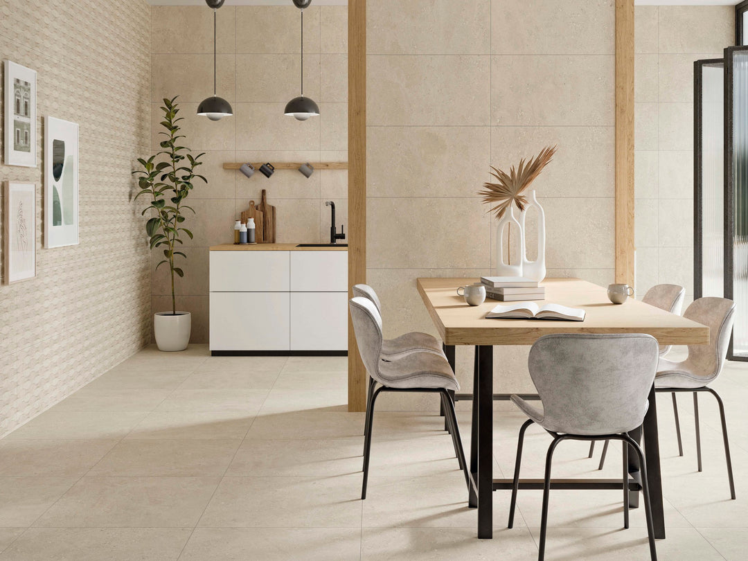 Öland Kalk Beige Matt Rect. 60x60 CM Klinker