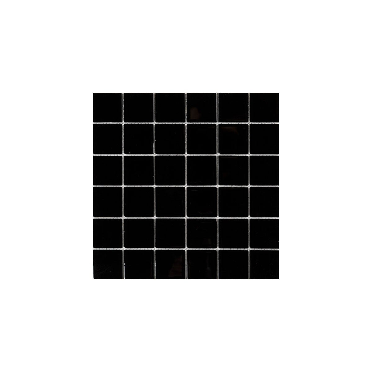 Kristall Svart 48×48 MM Mosaik - tidlöst - KakelExpress