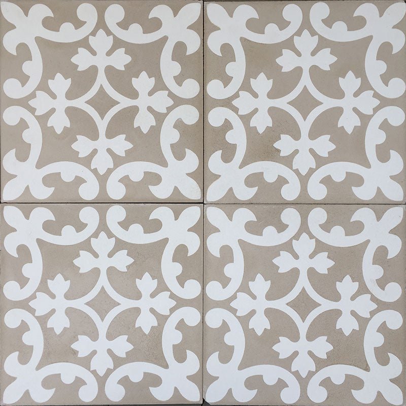 Lansa Beige 20x20 CM Äkta Marakeshplatta i Cement - Trendi Kakel - KakelExpress