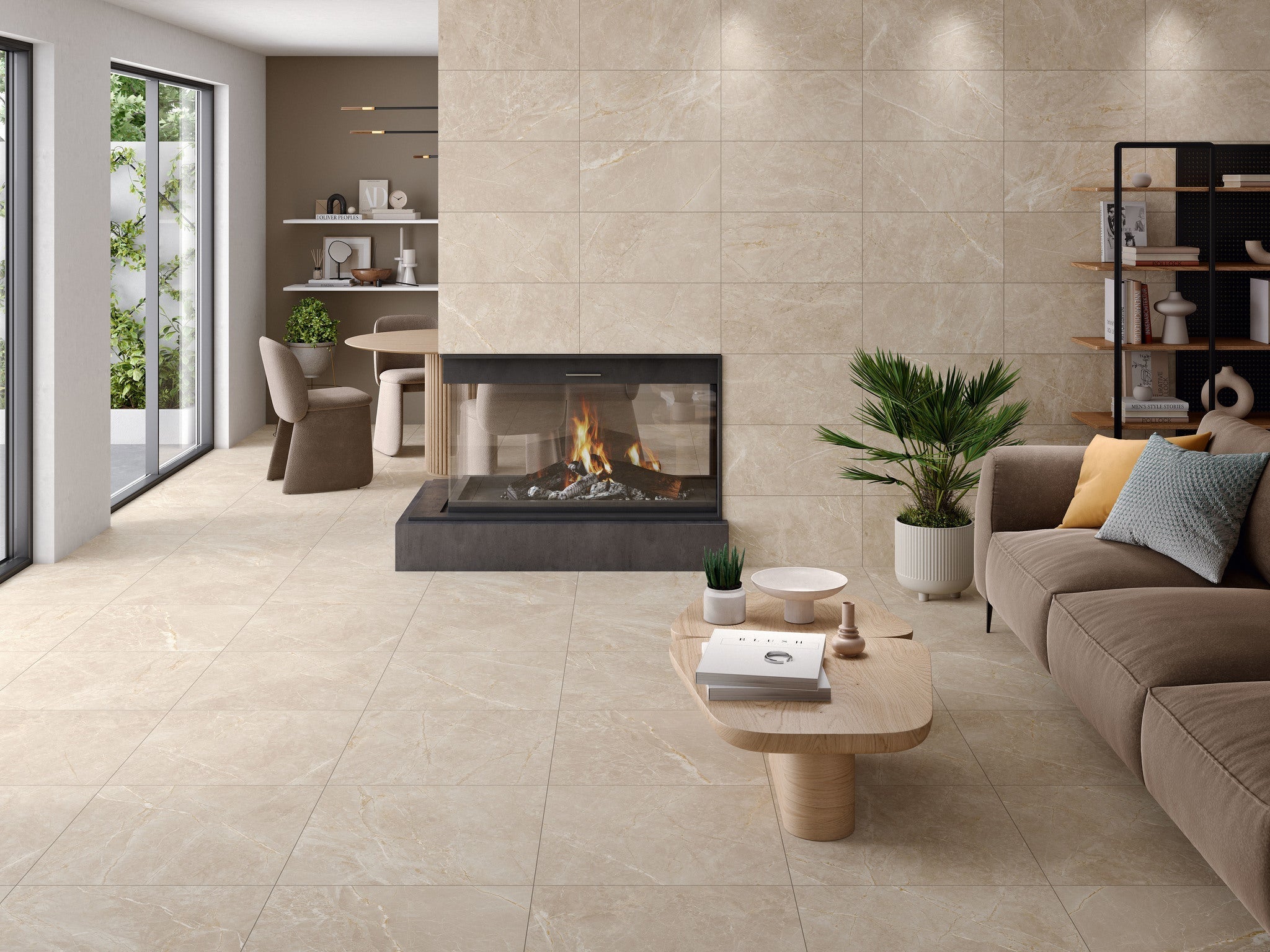 Marblestone Ivory Matt Rect. 60x120 CM Klinker - Trendi Kakel - KakelExpress