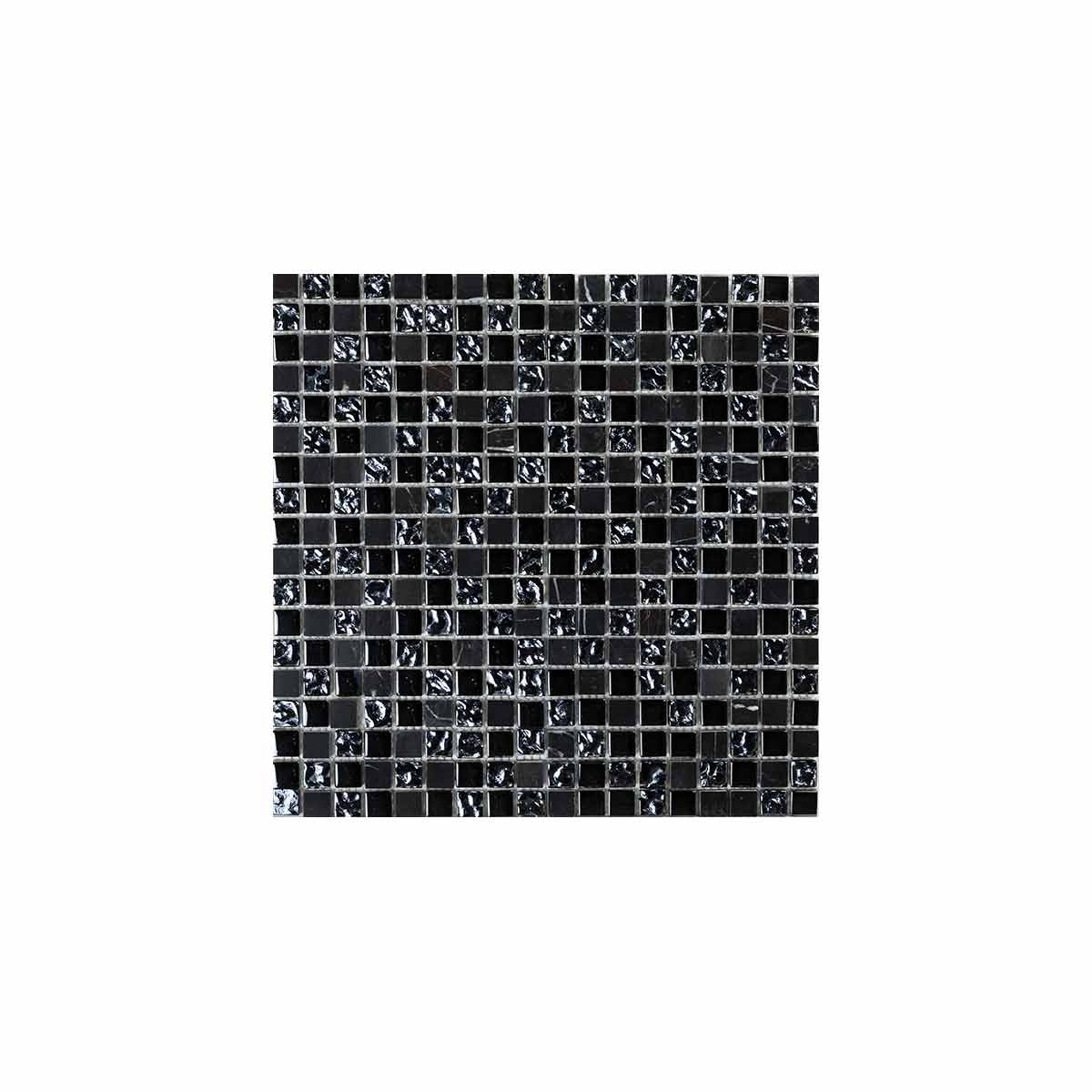 Mixmosaik North Black 15×15 MM - tidlöst - KakelExpress