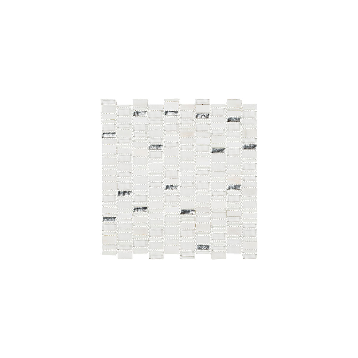 Mixmosaik Waterfall White 298×298 MM - tidlöst - KakelExpress
