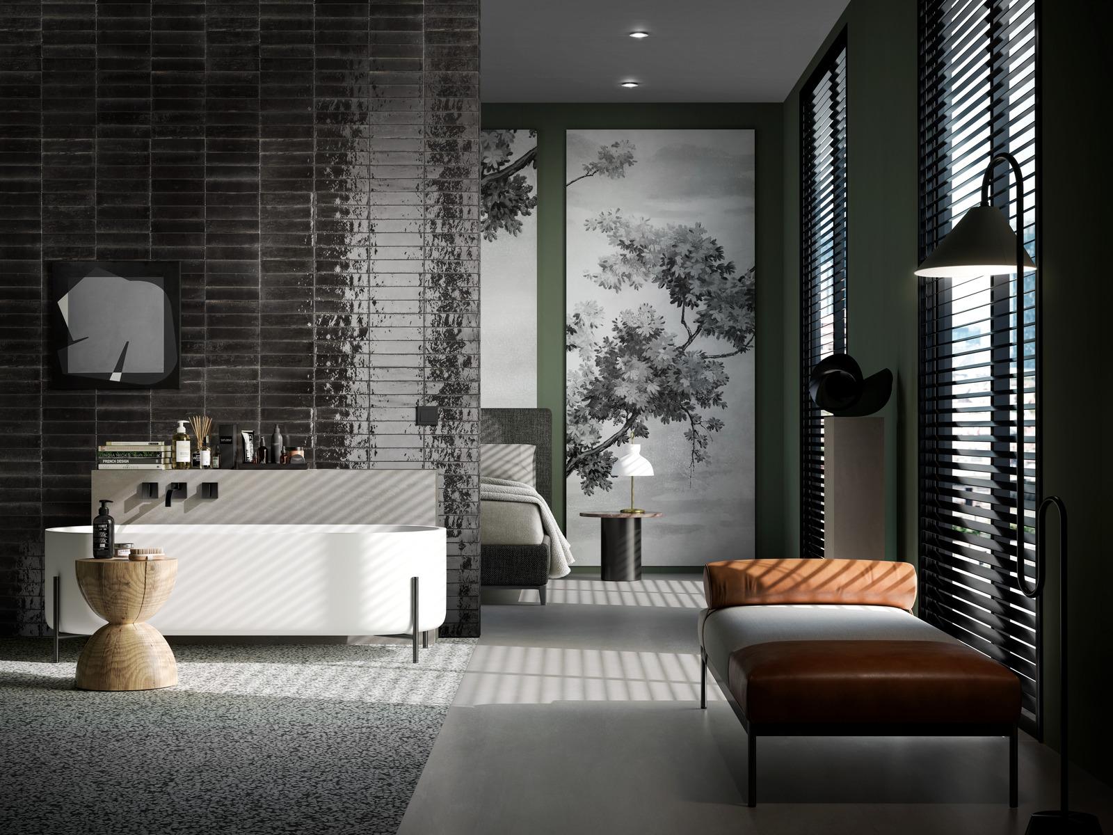 Monza Black 6x24 CM Klinker - Lhådös Kakel - KakelExpress