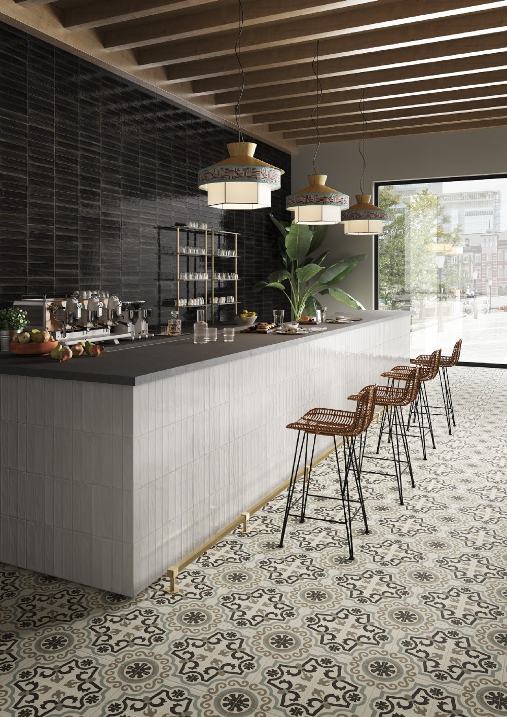 Monza Black 6x24 CM Klinker - Lhådös Kakel - KakelExpress