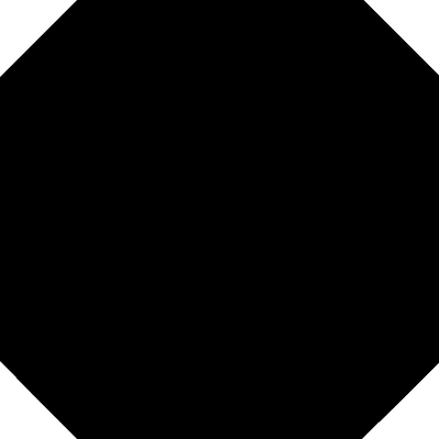 Octogono Negro 31,6x31,6 CM Klinker