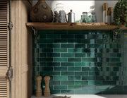 Pazcal Moss Green 6,5x20 CM Kakel - Lhådös Kakel - KakelExpress