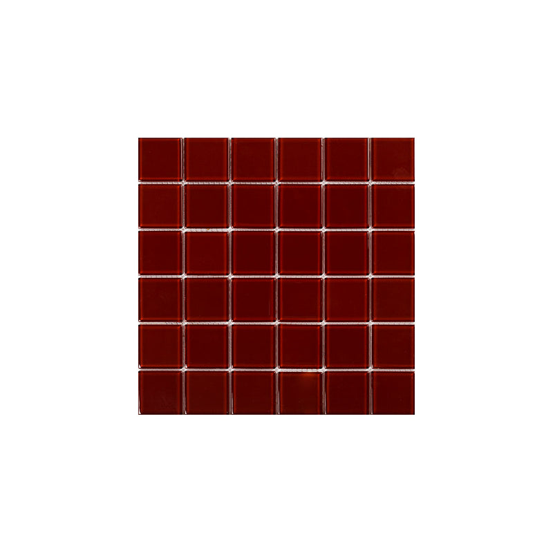 Kristall Röd 48×48 MM Mosaik