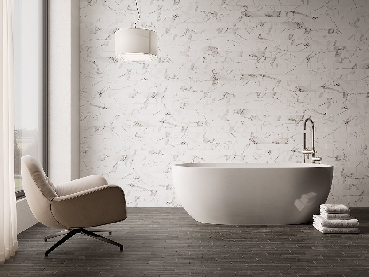 Tattoo Vit 7,5x30 CM Kakel - tidlöst - KakelExpress