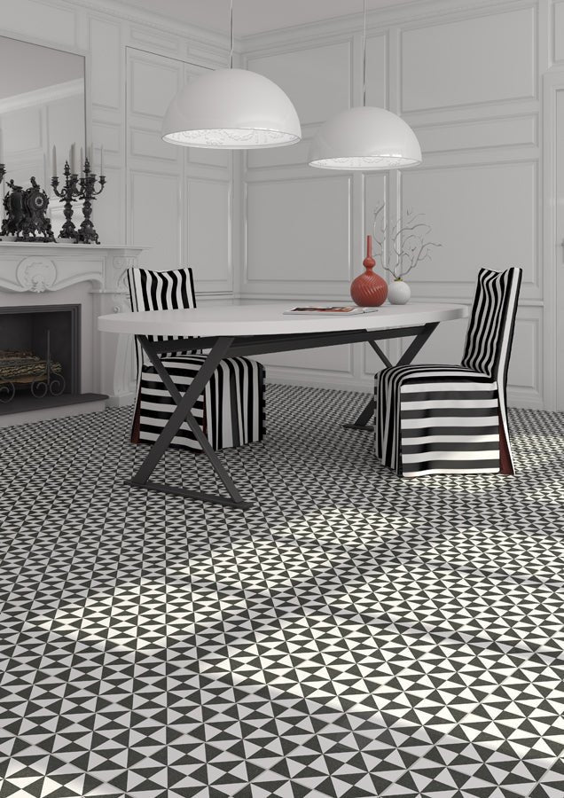 Terrades Grafito 20x20 CM Marockanskt mönster - Vives - KakelExpress
